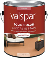 Valspar 024.1082322.007 Solid Color Concrete Stain, Low-Gloss, Liquid, 1 gal